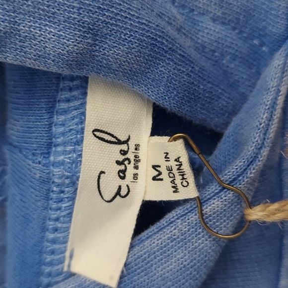 EASEL Los Angeles Boho Ombre Faded Pocket Hooded Long Sleeve Sweatshirt - Picture 10 of 12